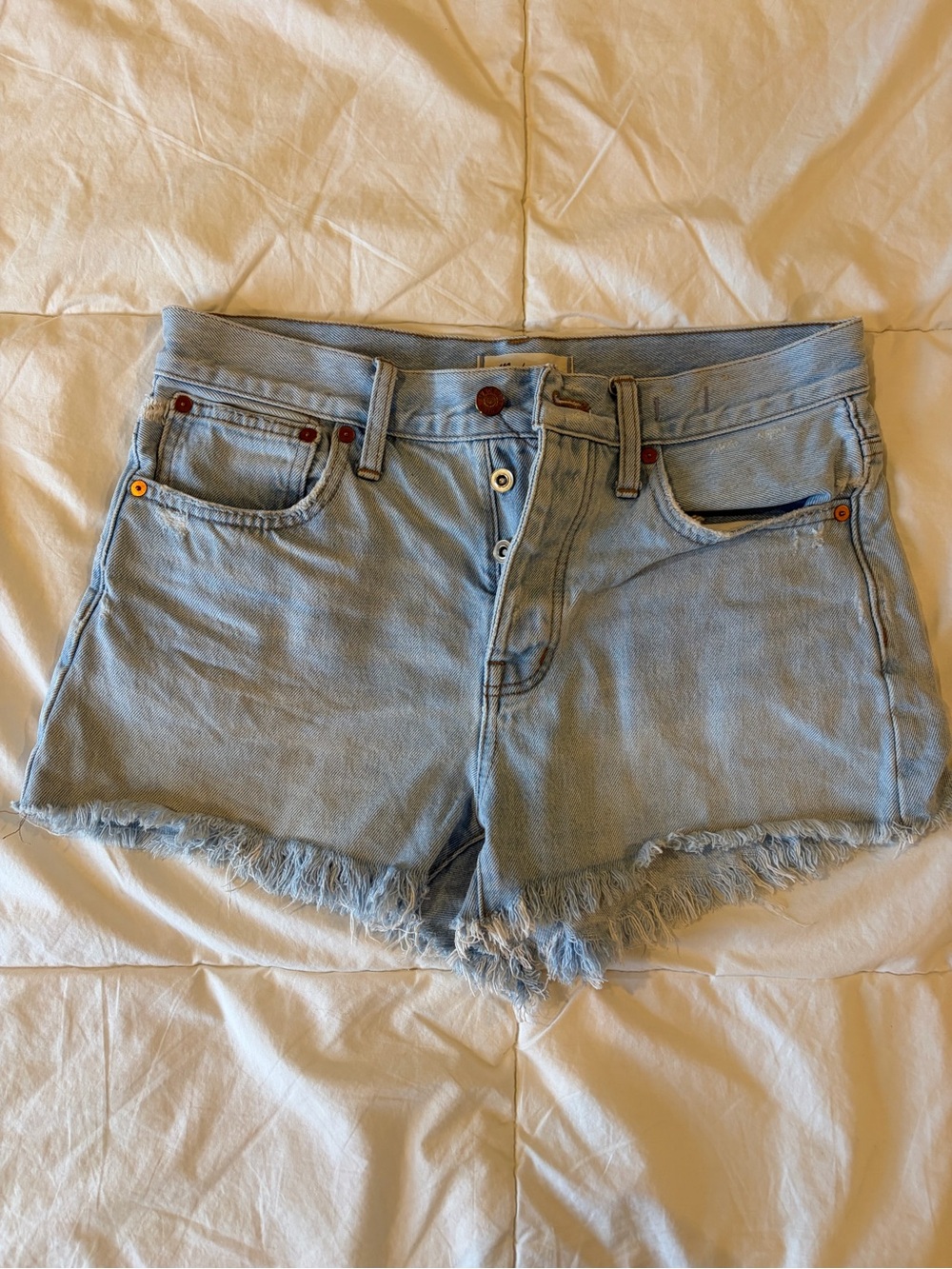 Madewell Light Blue Denim Cutoff Shorts